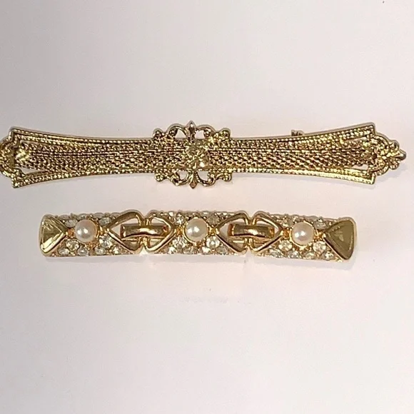 2 Vintage Gold Tone Brooches 1 Richelieu - Picture 2 of 4